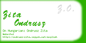 zita ondrusz business card